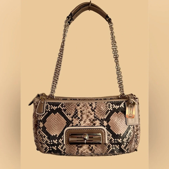 COACH Embossed Faux Python Innovation Leather Bag, Purse.  New In Box.  Elegant - Picture 1 of 15
